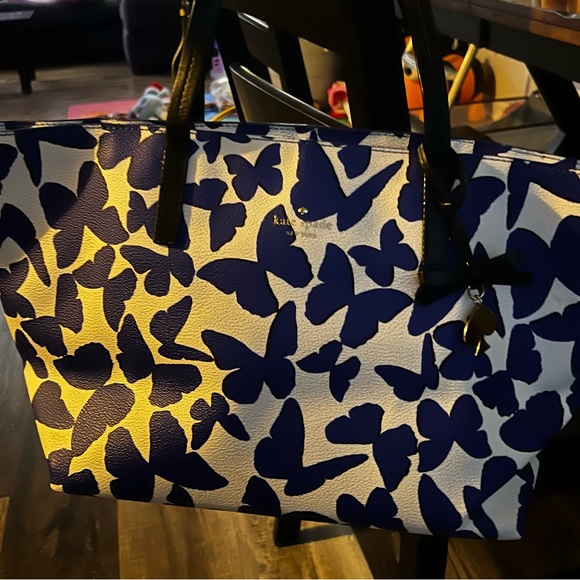 Kate Spade New York Hawthorne Lane Ryan Shoulder Bag, Butterfly Print Tote - Picture 5 of 5
